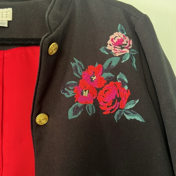 Black Embroidered military inspired Target jacket - Picture 3 of 4